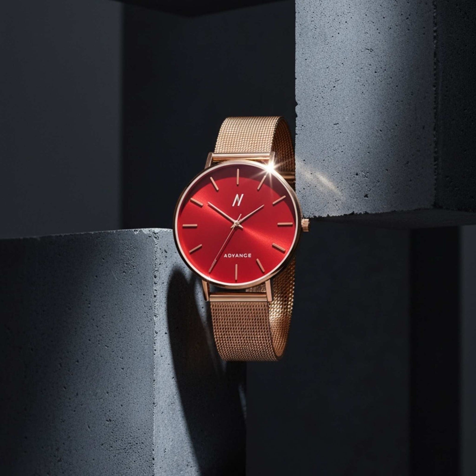 NCMPRBL Advance XO 36MM Rose Gold Unisex Quartz Watch