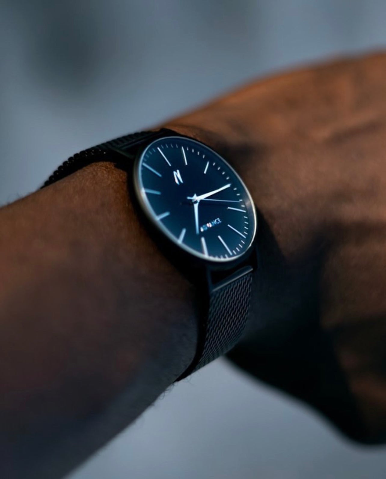 Advance Black Sands 40MM Unisex Mesh Watch In Black/Silver - NCMPRBL