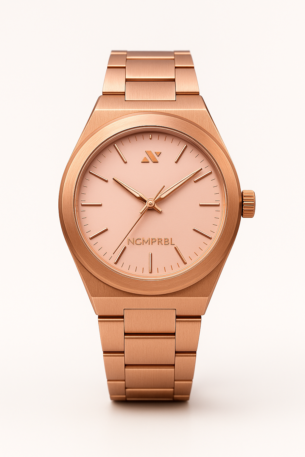 Elevate Link Rosé 42MM Unisex Watch In Rose Gold/Sunray - NCMPRBL