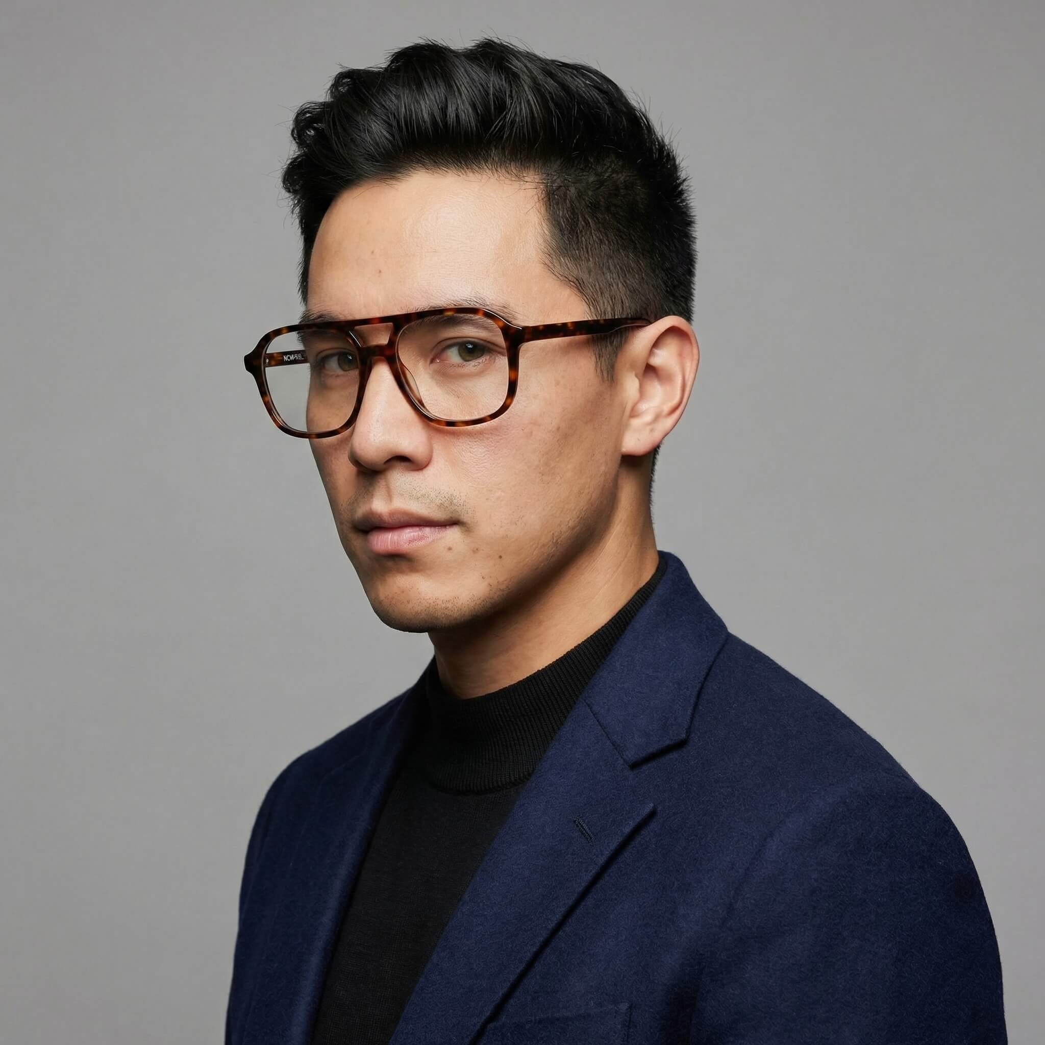 AXIS 02 Espresso Flat Top 53MM Eyeglasses - Espresso Marble