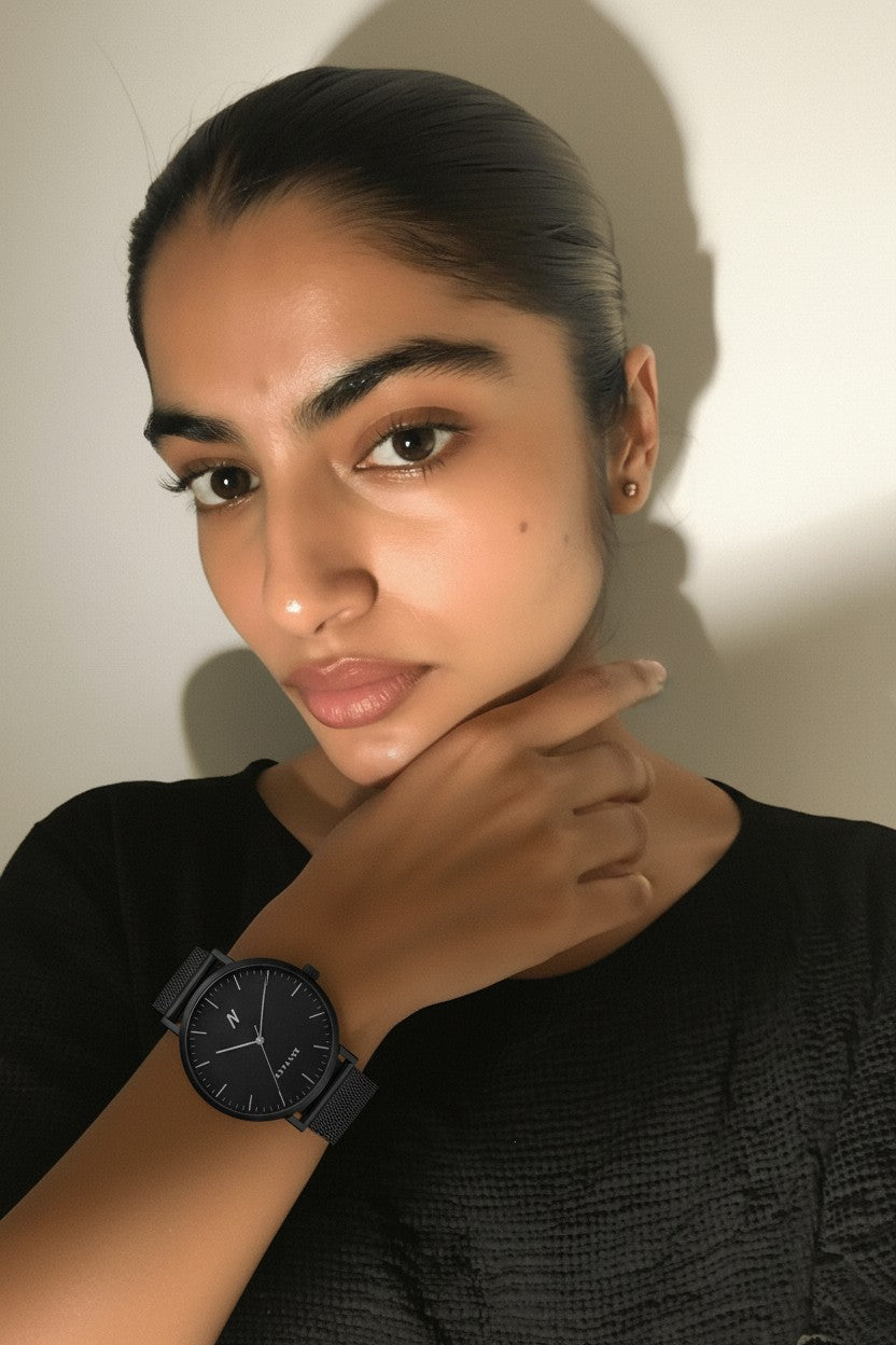 Advance Black Sands Quartz Movement Watch, 40MM - NCMPRBL