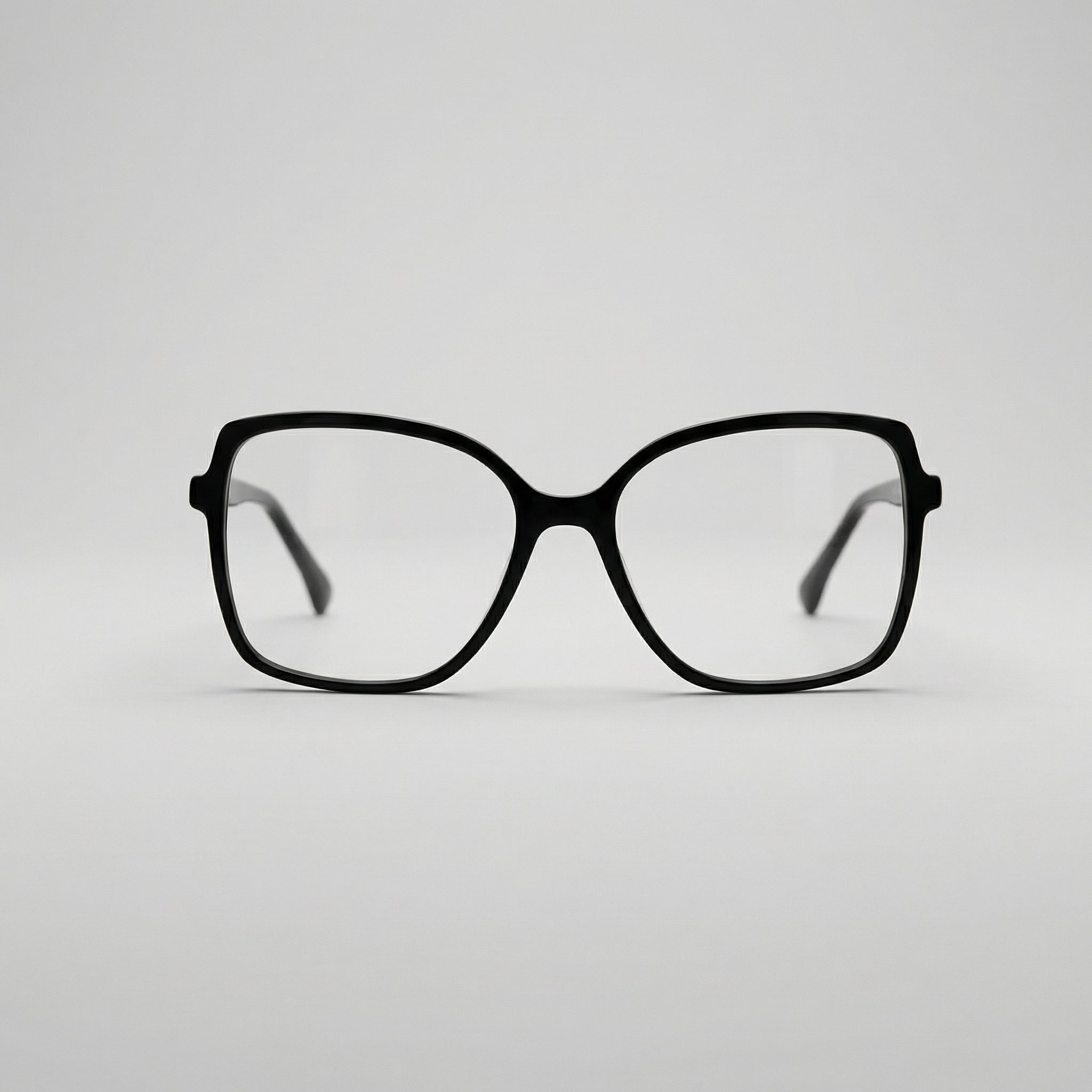 Aura 01 53MM Soft Square Eyeglasses In Obsidian Black
