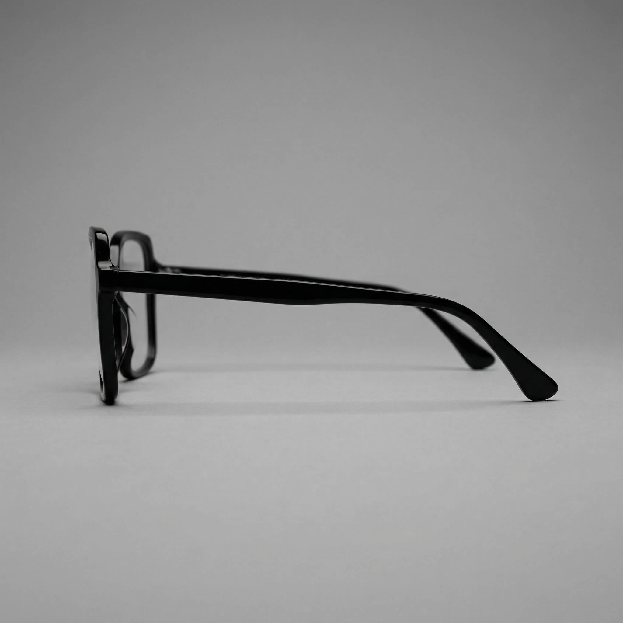 Aura 01 53MM Soft Square Eyeglasses In Obsidian Black