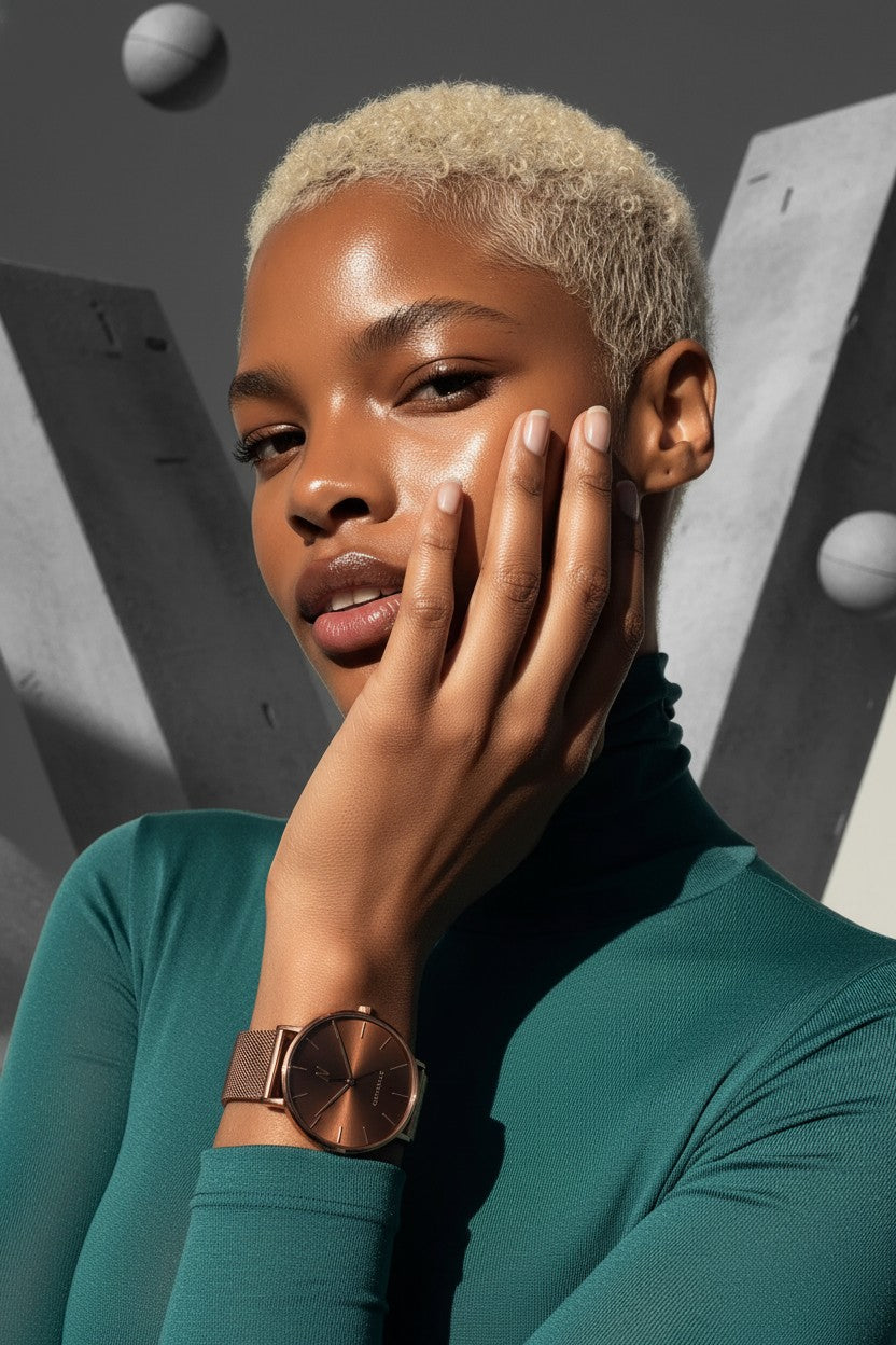 Advance Cocoa Quartz Movement Watch, 36MM