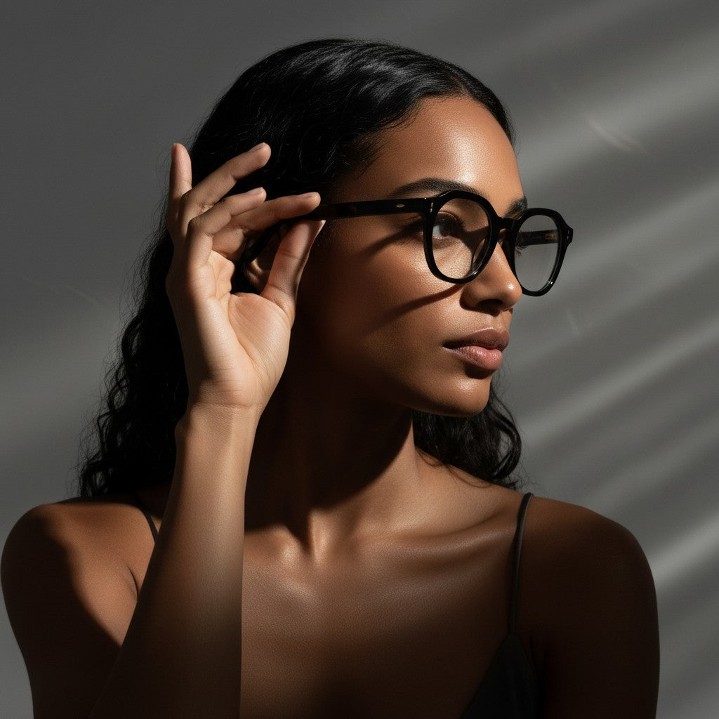 Focused 46mm Geometric Eyeglasses - Obsidian Black - NCMPRBL