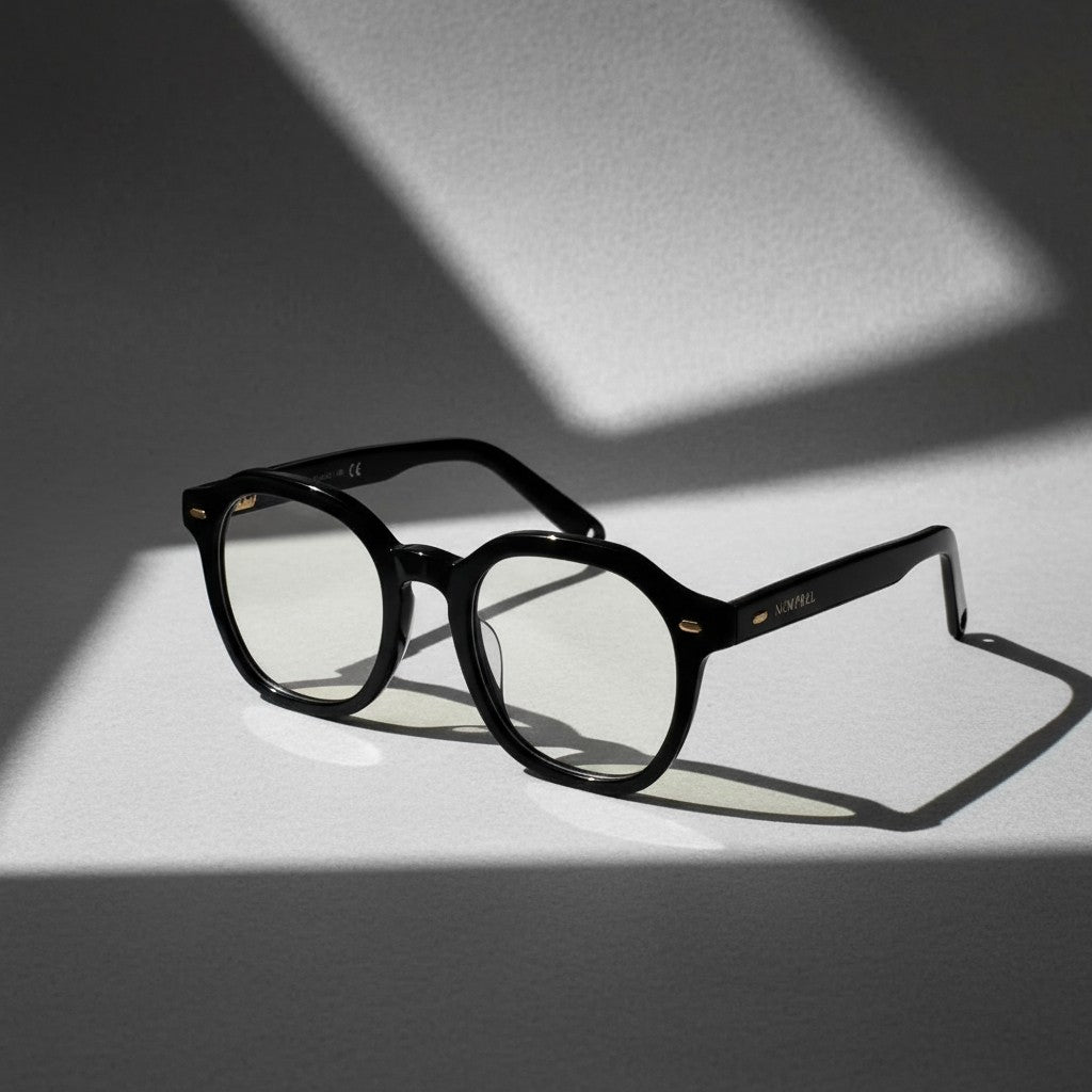 Focused 46mm Geometric Eyeglasses - Obsidian Black - NCMPRBL