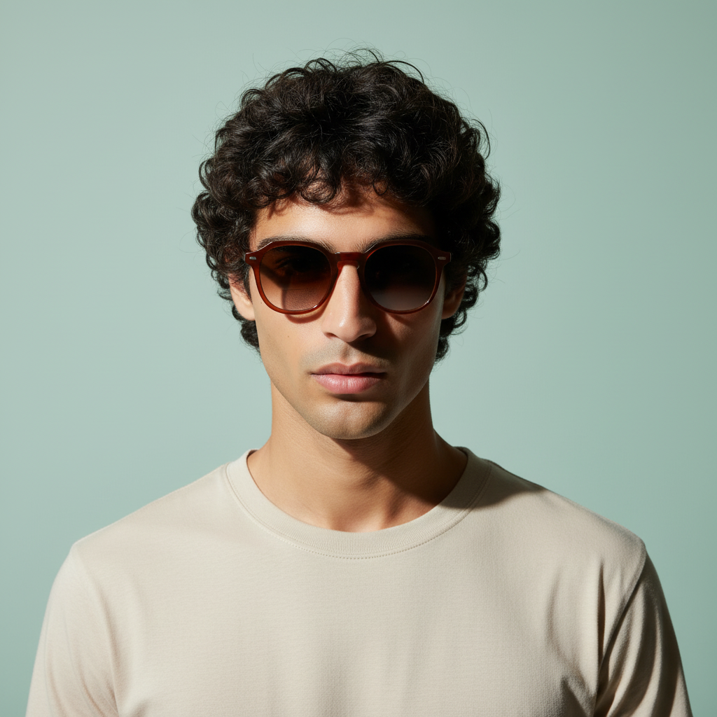 Oakwood 46mm Geometric Eyeglasses - Orange Sandalwood - NCMPRBL