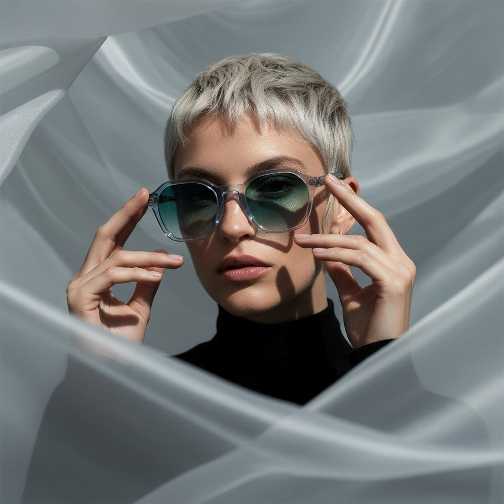 Clearview 46mm Geometric Eyeglasses - Clear - NCMPRBL