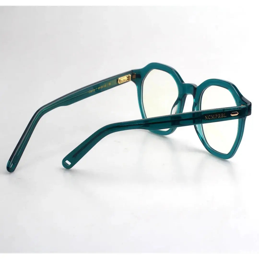 Clarity Manifest Large Frame Eyeglasses In Green NCMPRBL
