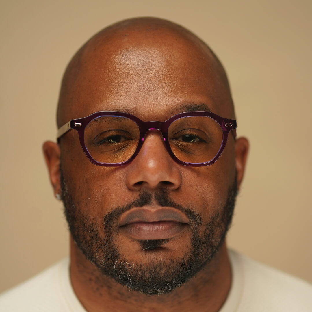 Haze 46mm Geometric Eyeglasses - Smoked Violet