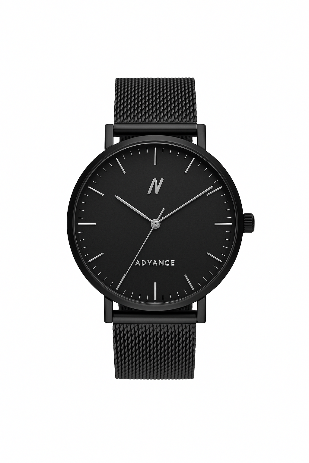 Advance Black Sands 40MM Unisex Mesh Watch In Black/Silver - NCMPRBL