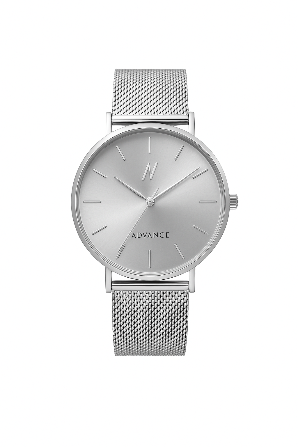 Advance Chrome 36MM Unisex Mesh Watch In Silver - NCMPRBL