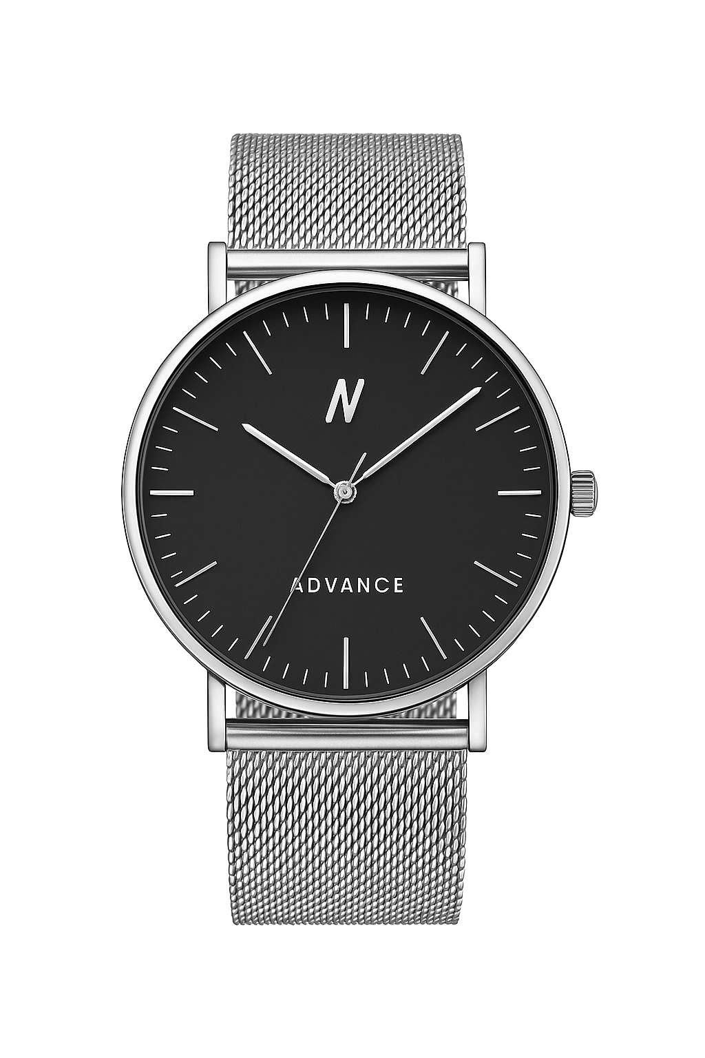 Advance Night Cap 40MM Unisex Watch In Silver/Black - NCMPRBL