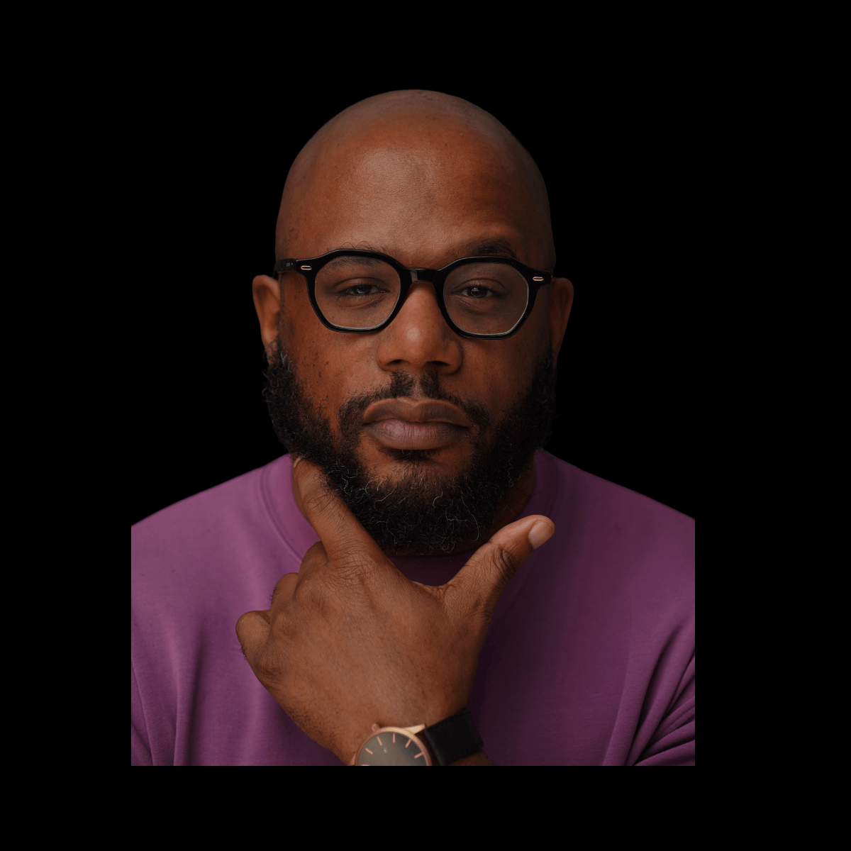 Focused 46mm Geometric Eyeglasses - Obsidian Black