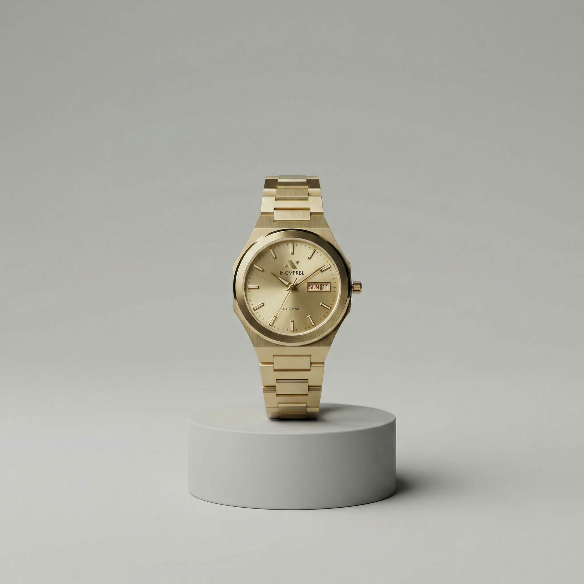 Ascend Aurel Automatic 36MM Link Timepiece In Brushed Champagne Gold
