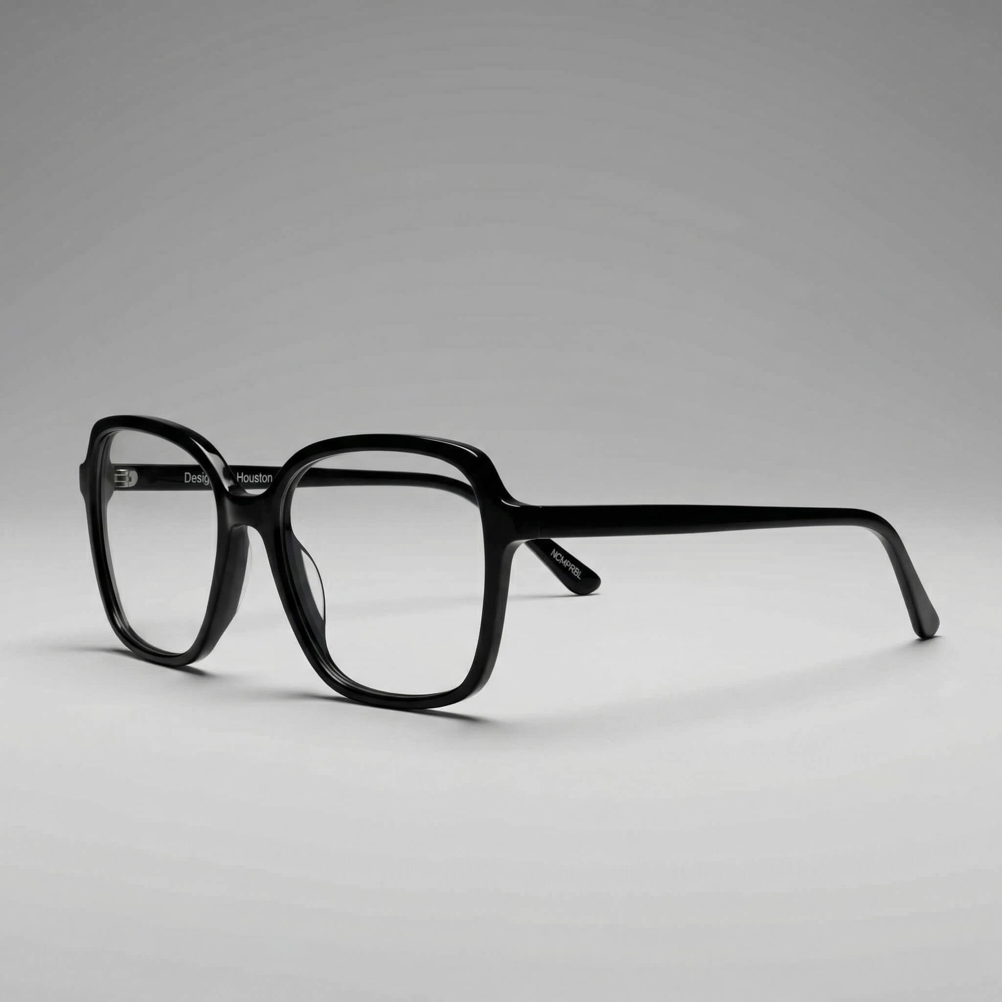 Aura 01 53MM Soft Square Eyeglasses In Obsidian Black