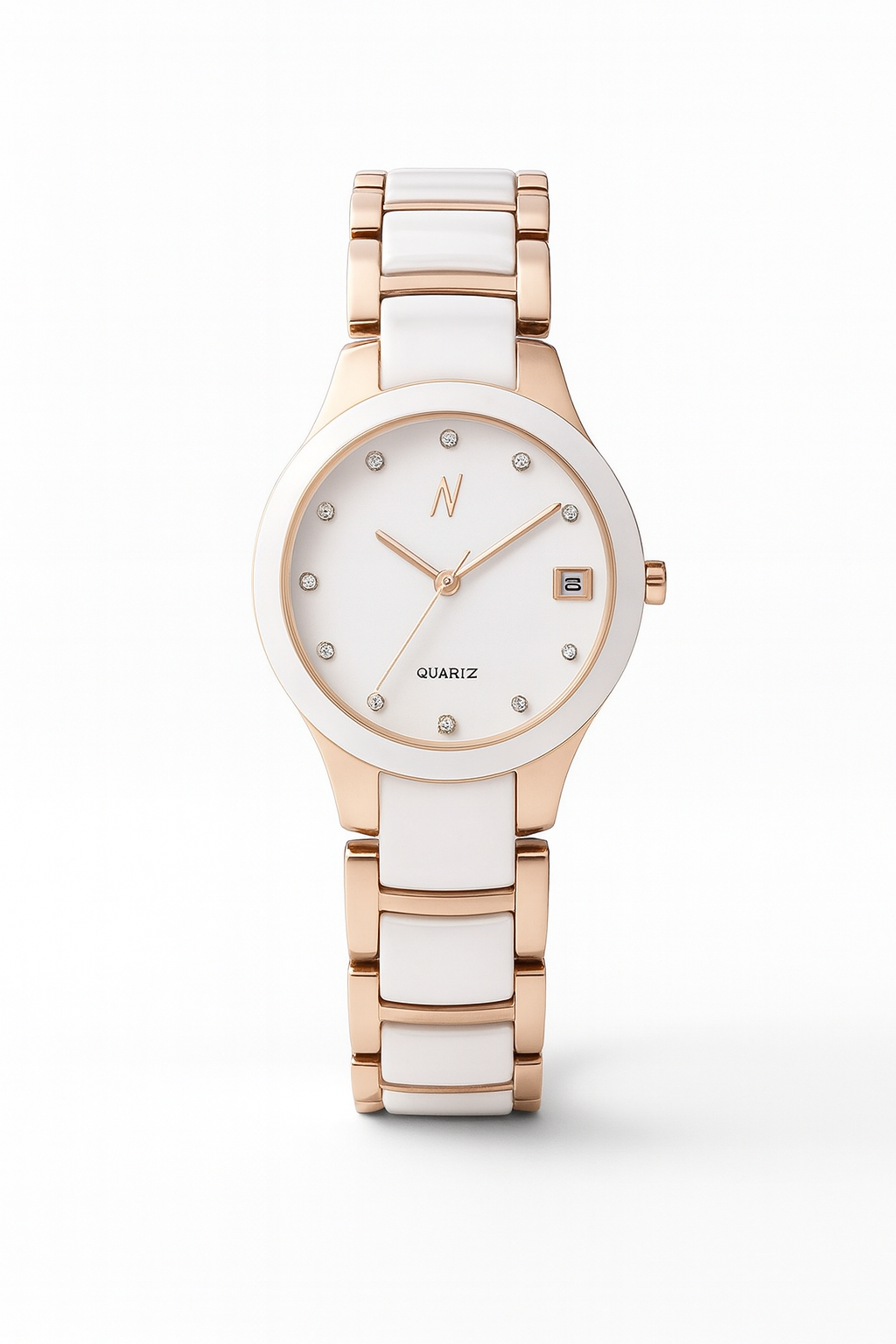 Petite Link Butterscotch Quartz Movement Ceramic Watch, 34MM