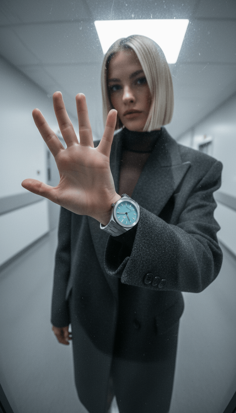 Elevate Link Denim Blue Swiss Movement Watch, 42MM