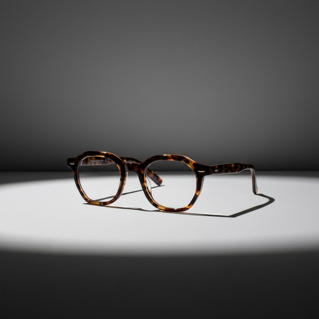Dusk 46mm Geometric Eyeglasses - Brown Tortoise - NCMPRBL