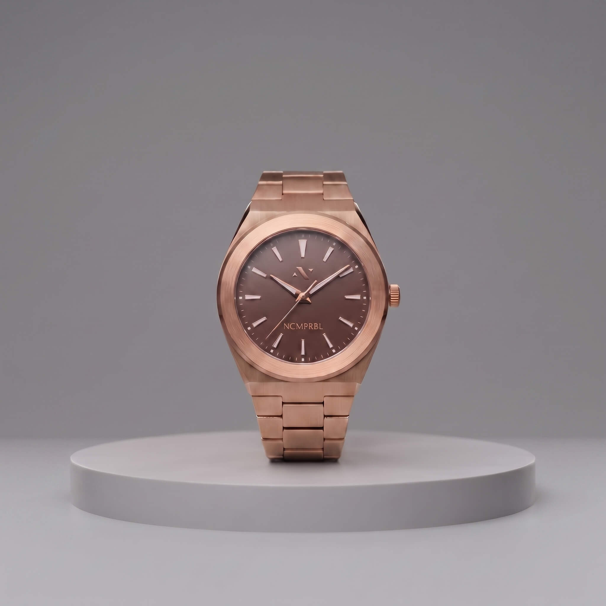 Elevate Link Mocha Swiss Quartz Watch, 42mm