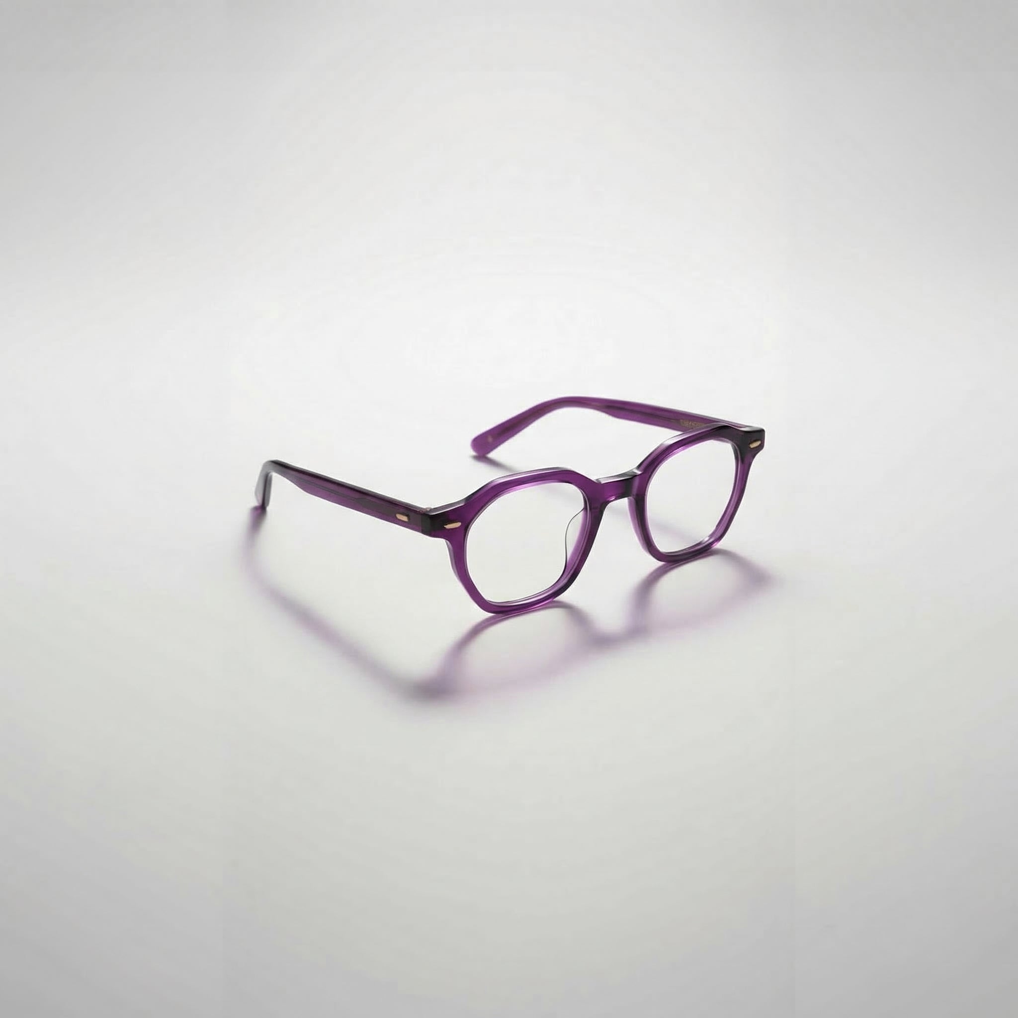 Haze 46mm Geometric Eyeglasses - Smoked Violet
