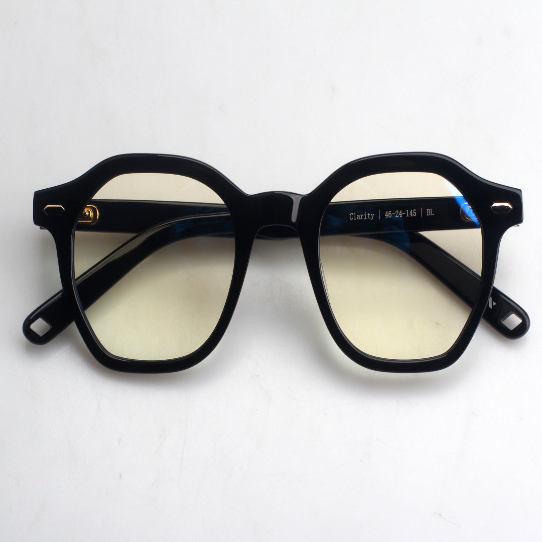 ncmprbl clarity focused large frame eyeglasses in black