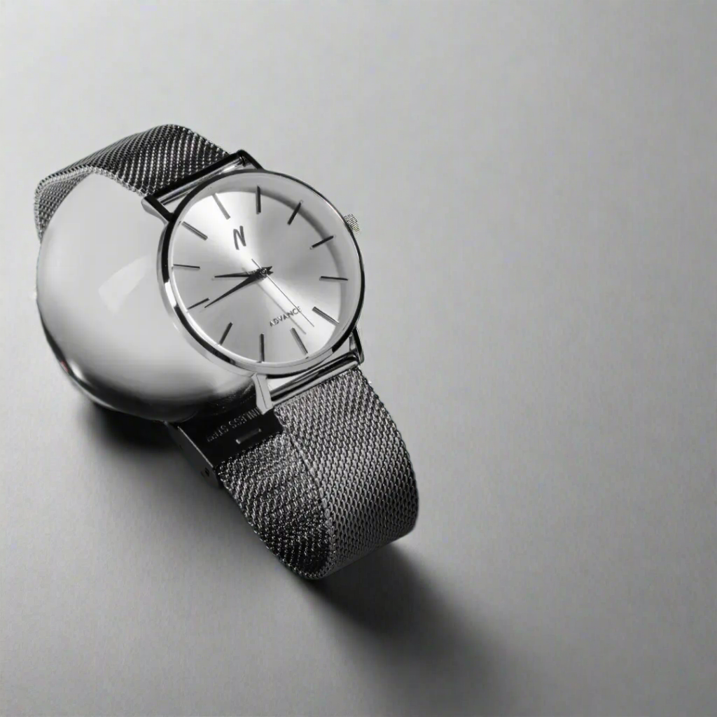 Advance Chrome 36MM Unisex Mesh Watch In Silver - NCMPRBL