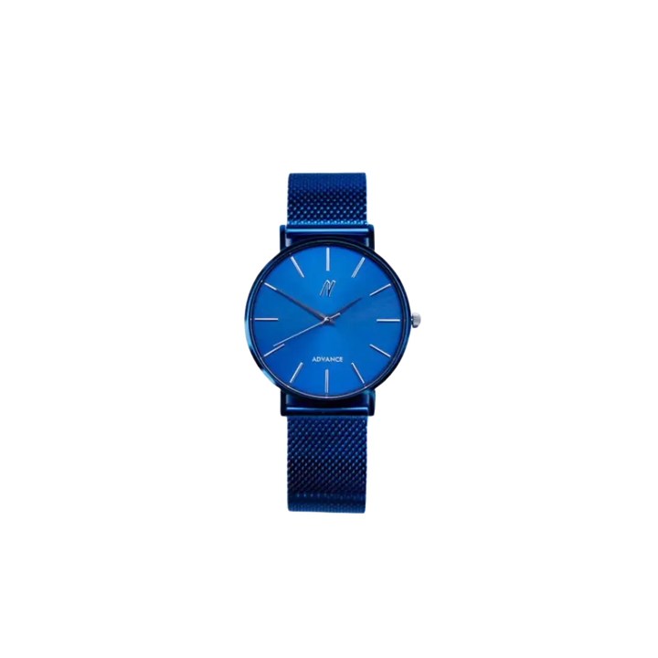 003 BL 36MM Unisex Mesh Watch In Midnight Blue/Silver