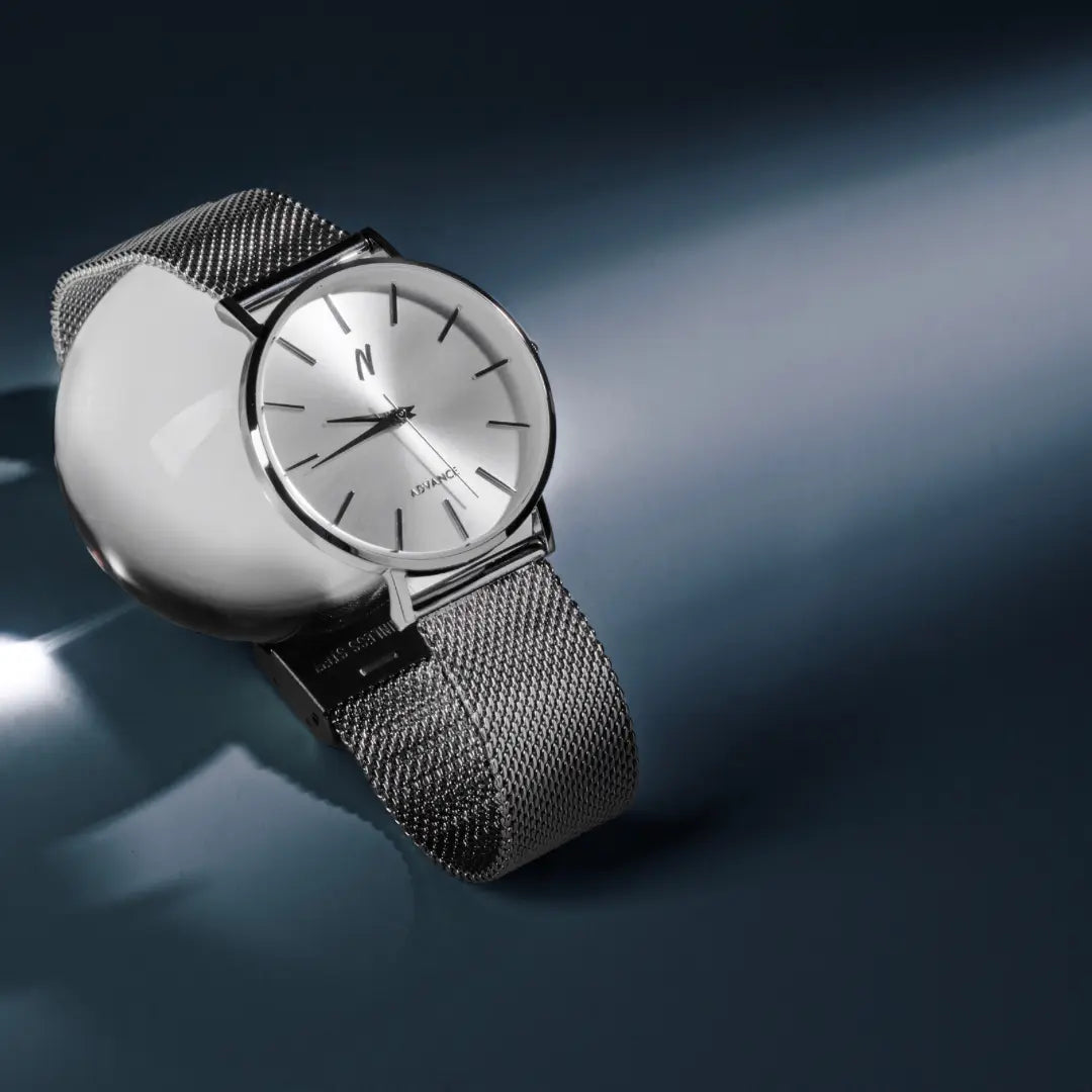 Advance Chrome 36MM Unisex Mesh Watch In Silver - NCMPRBL