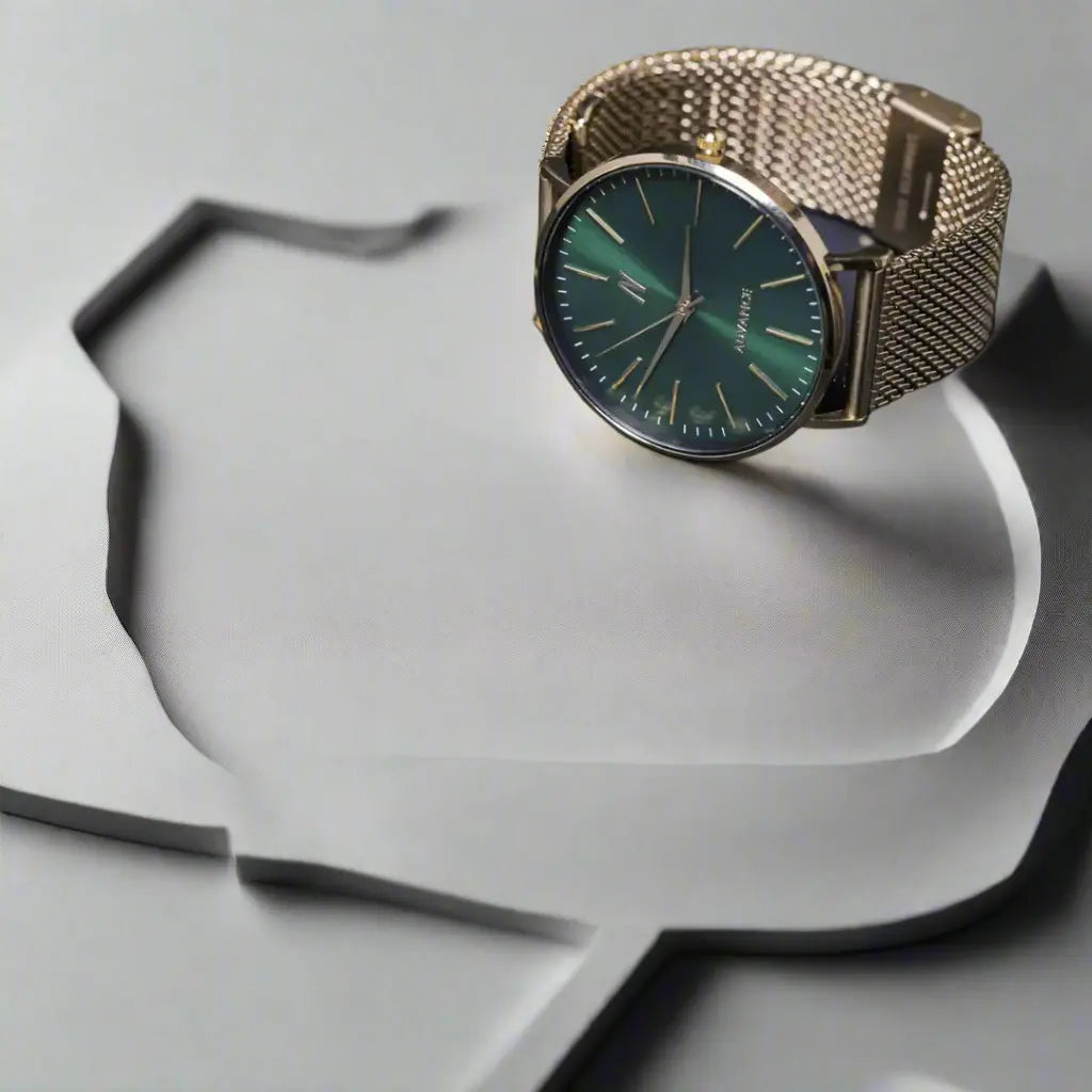 Advance Envy 40MM Unisex Watch In Yellow Gold/Green 