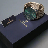 Thumbnail for Advance Envy 40MM Unisex Watch In Yellow Gold/Green 