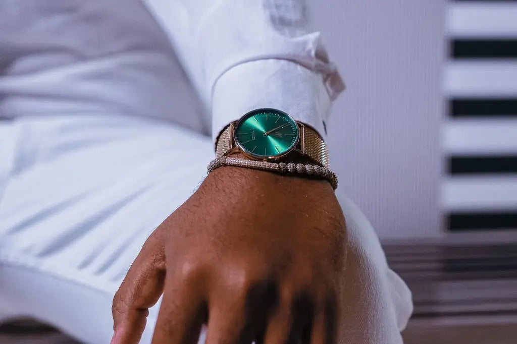 Advance Envy 40MM Unisex Watch In Yellow Gold/Green 