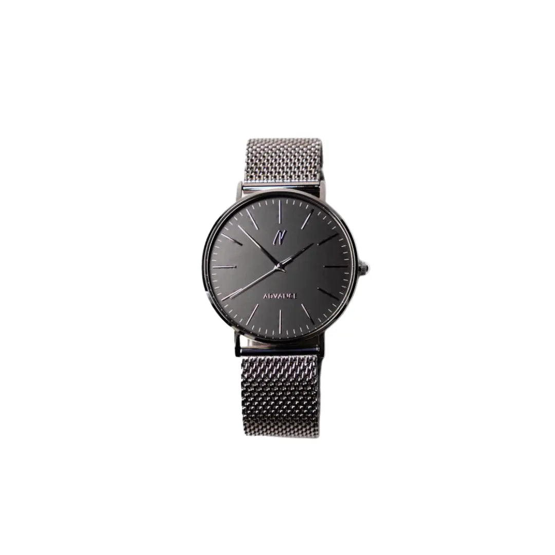 Advance Night Cap 40MM Unisex Watch In Silver/Black 