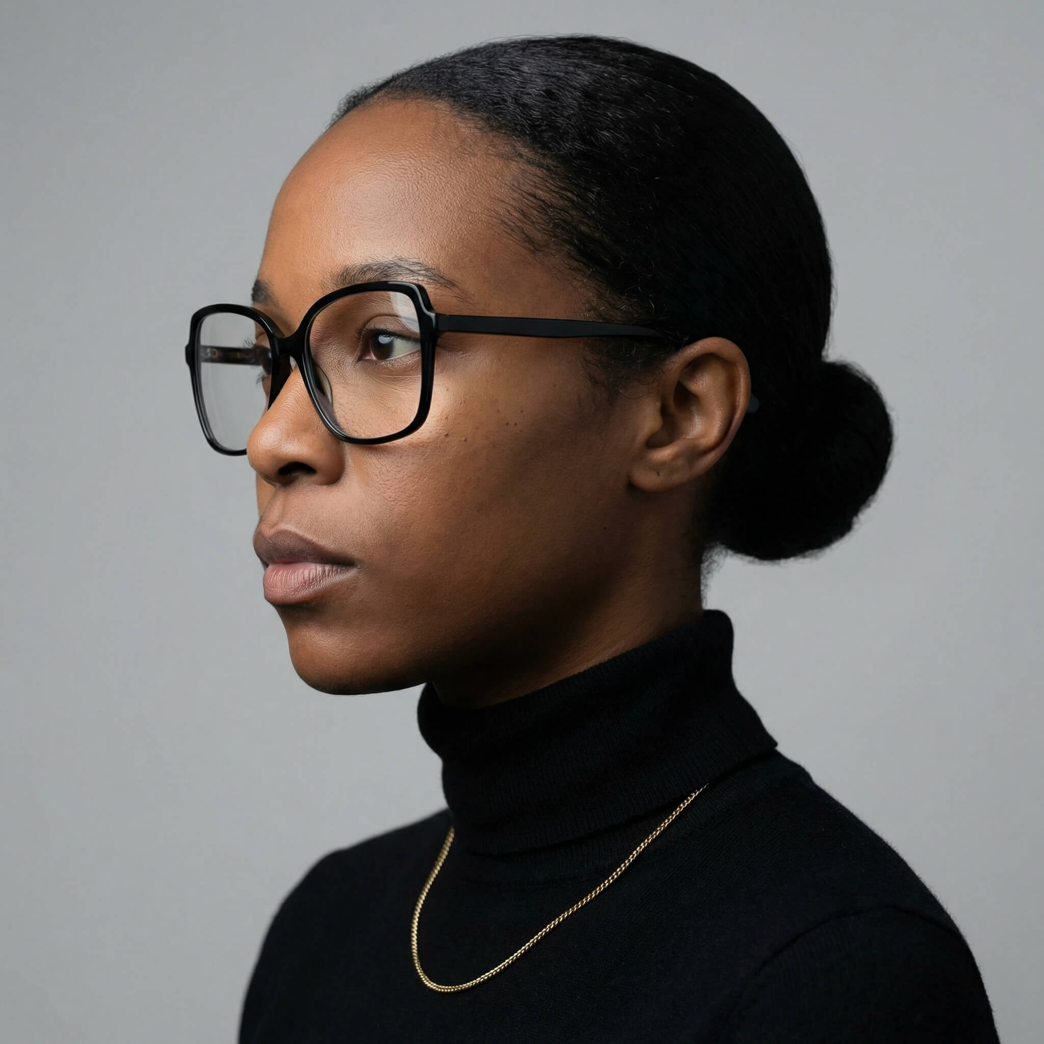 Aura 01 53MM Soft Square Eyeglasses In Obsidian Black