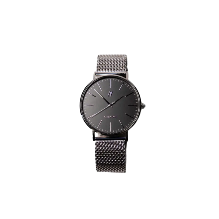 Advance Night Cap 40MM Unisex Mesh Watch In Silver/Black - NCMPRBL