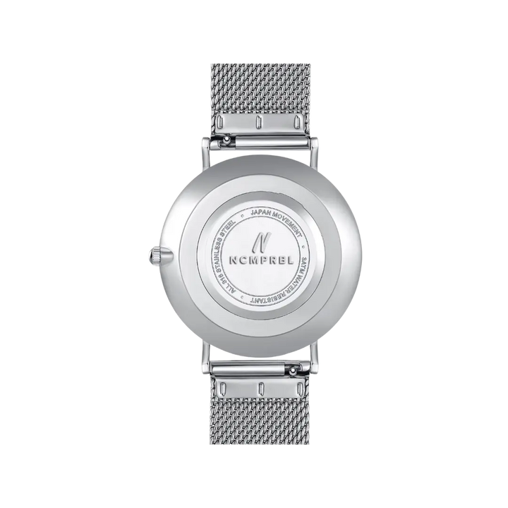 Advance Night Cap 40MM Unisex Mesh Watch In Silver/Black - NCMPRBL