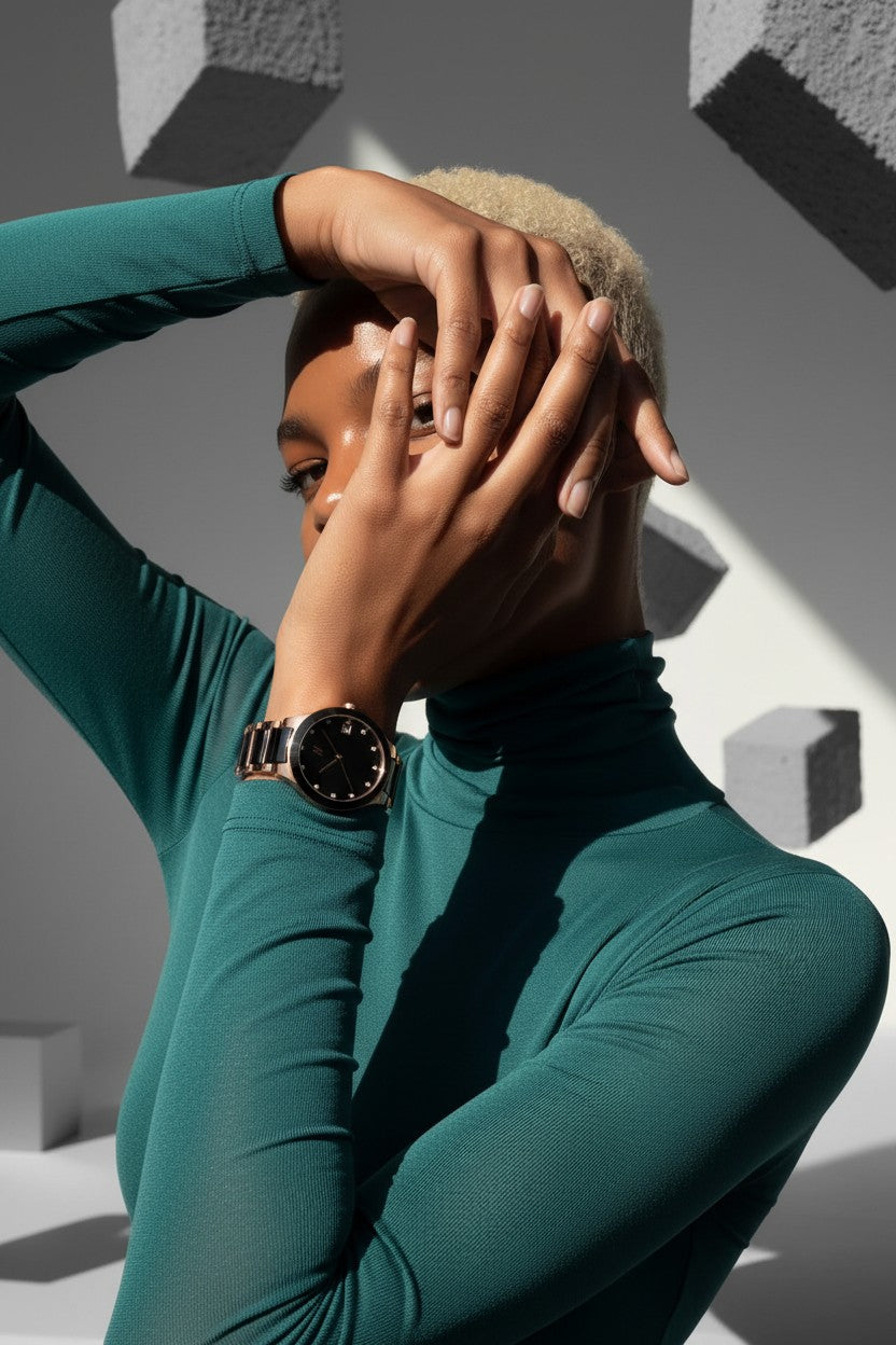 Petite Link Miracle Quartz Movement Ceramic Bracelet Watch, 34MM