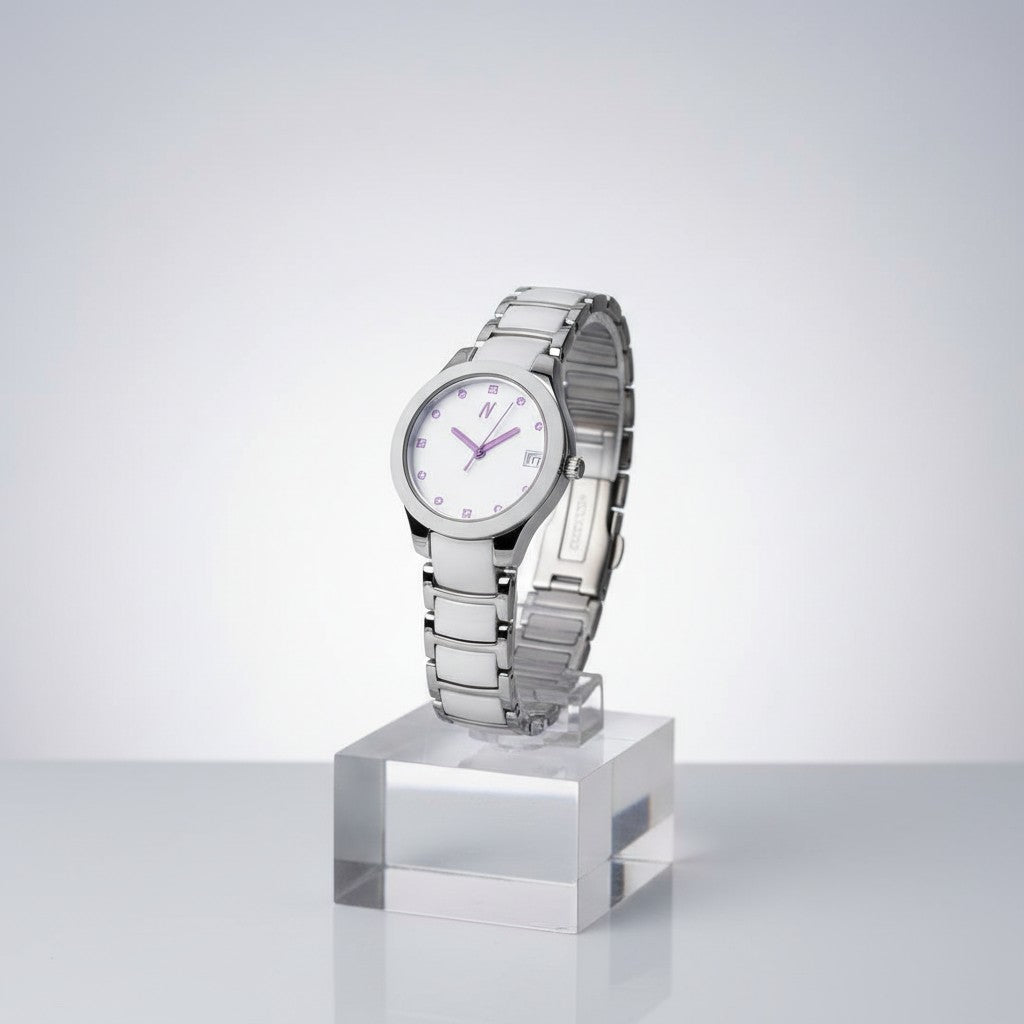 Petite Link Purple Reign Quartz Movement Ceramic Watch, 34MM