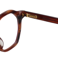 Thumbnail for Clarity Oakwood Large Frame Eyeglasses In Brown-Orange Sandalwood - NCMPRBL