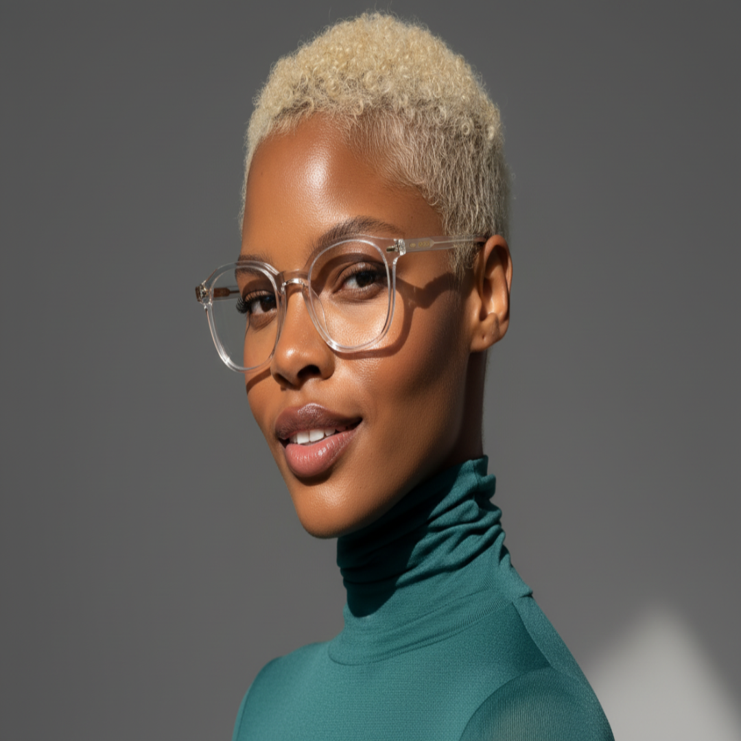 Clearview 46mm Geometric Eyeglasses - Clear