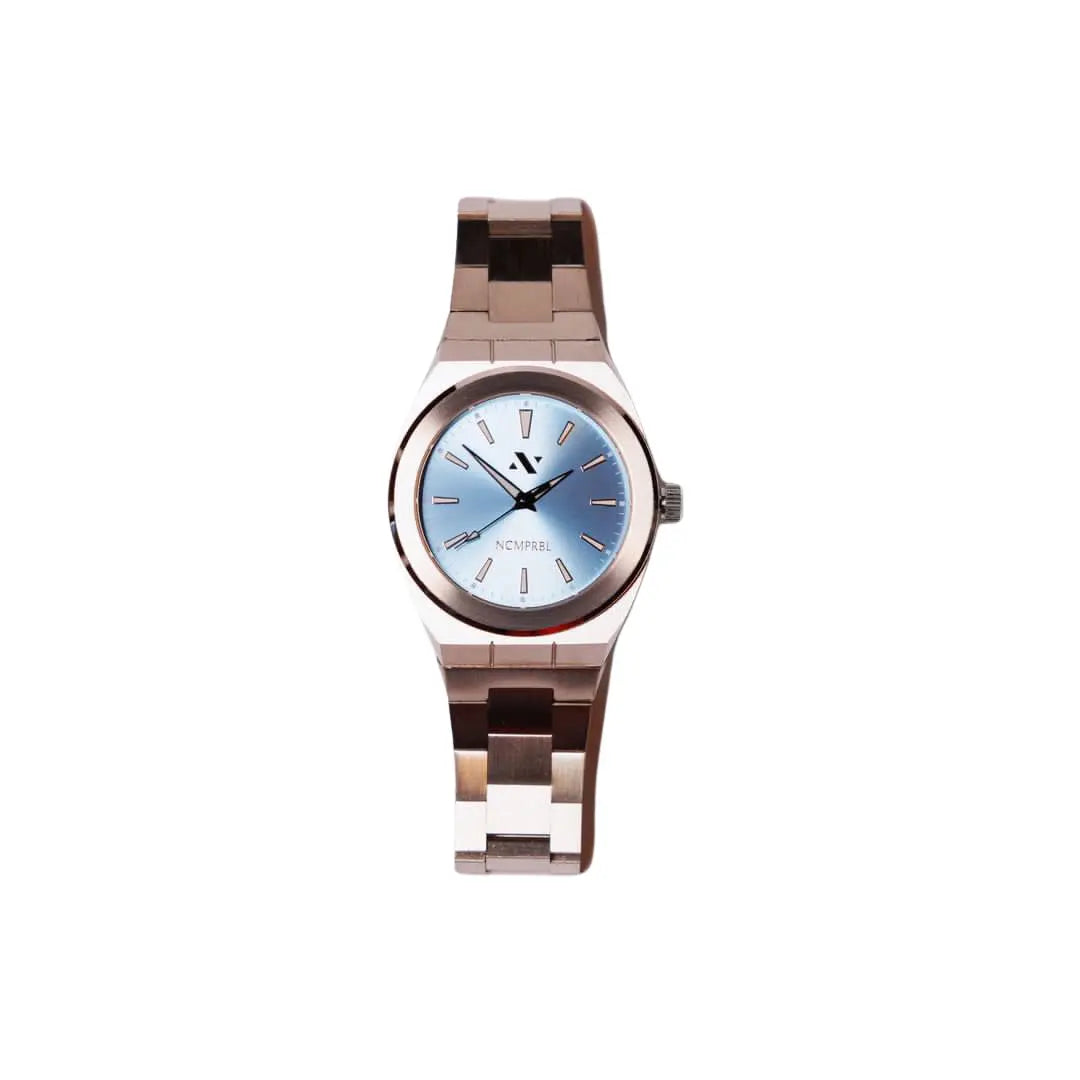 Elevate Link Denim Blue 42MM Mens Watch In Silver/Blue - NCMPRBL