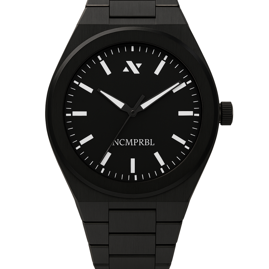 Elevate Link Phantom 42MM Mens Watch In Black/Silver - NCMPRBL