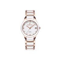 Thumbnail for Petite Link Butterscotch 34MM Womens Ceramic Watch in White and Rose Gold - NCMPRBL