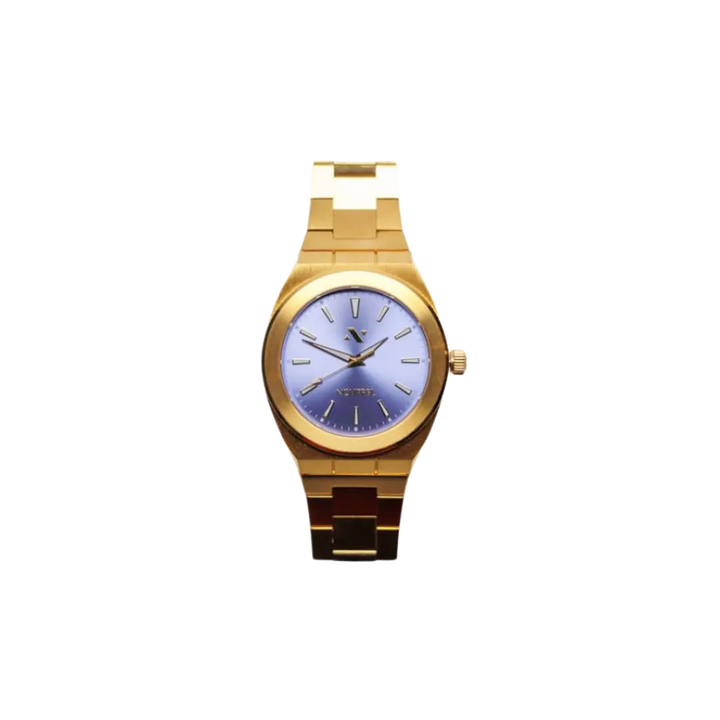 103.GLD PU 42MM Mens Watch In Yellow Gold/Purple - NCMPRBL