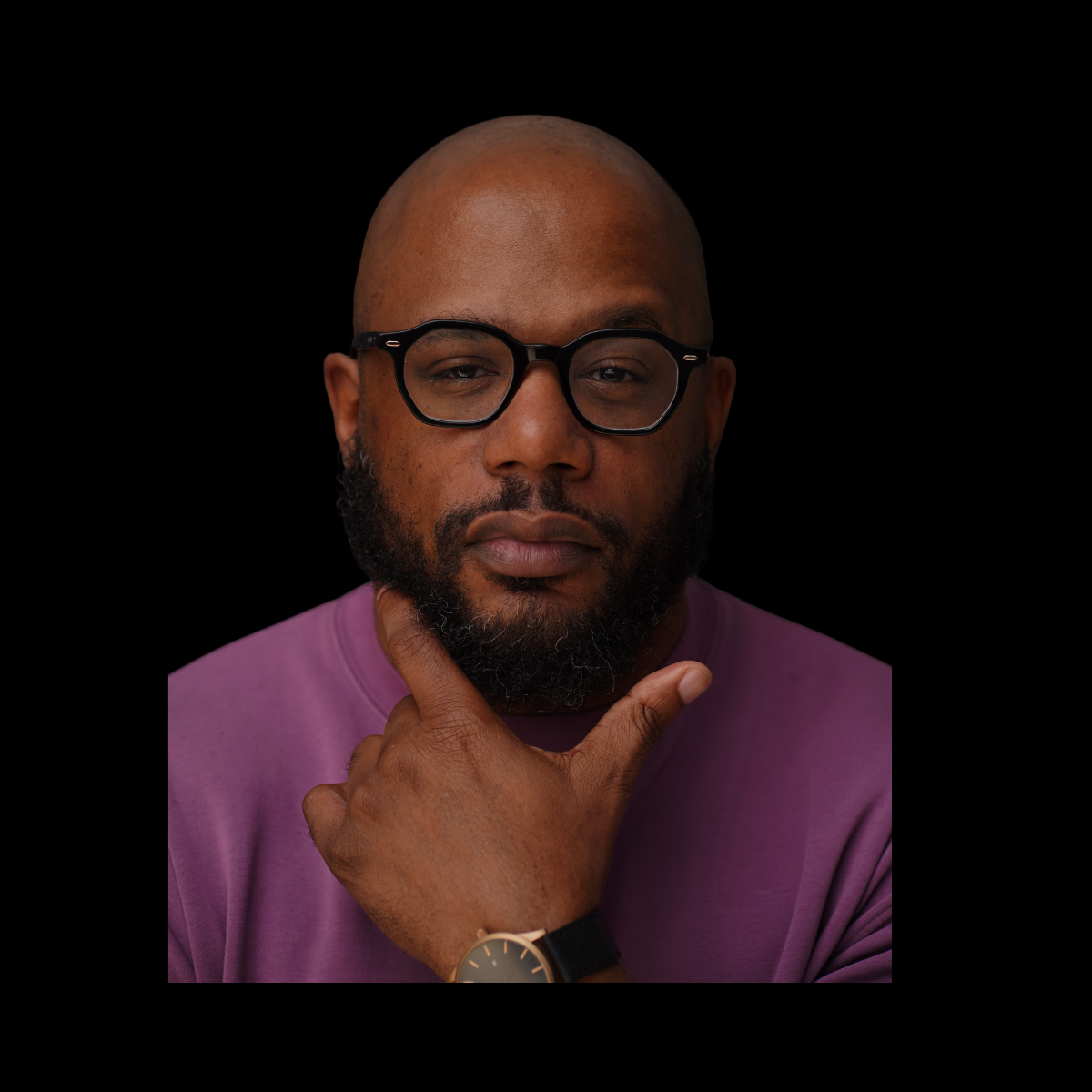 Focused 46mm Geometric Eyeglasses - Obsidian Black - NCMPRBL