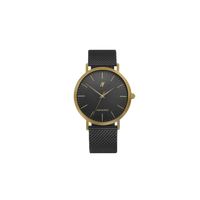 Thumbnail for Advance King 40MM Mens Mesh Watch In Black/Yellow Gold - NCMPRBL