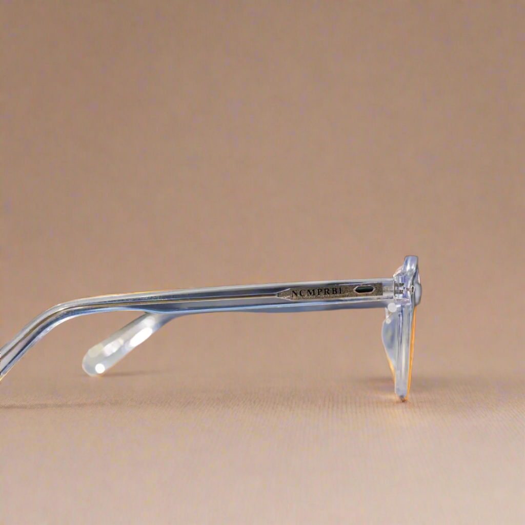 Clarity Clearview Large Frame Eyeglasses In Clear/Yellow Gold - NCMPRBL