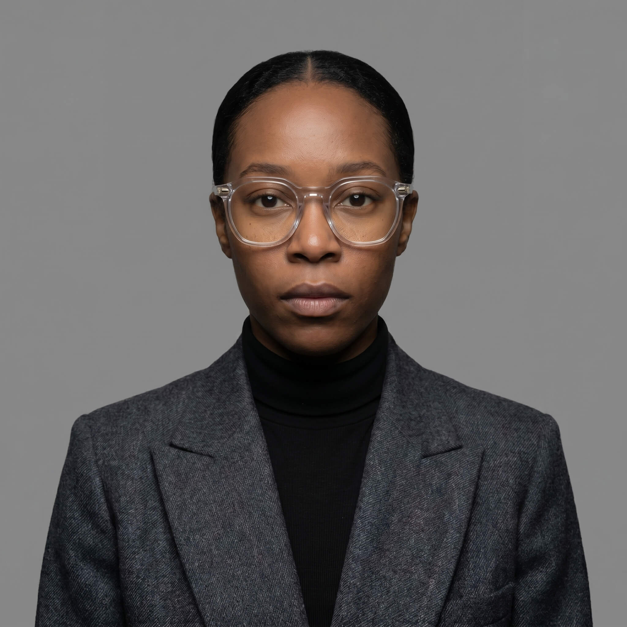 Clearview 46mm Geometric Eyeglasses - Clear