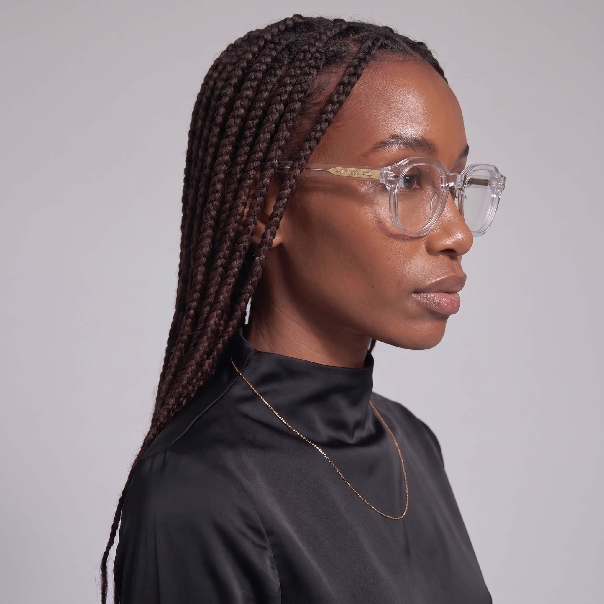 Clearview 46mm Geometric Eyeglasses - Clear