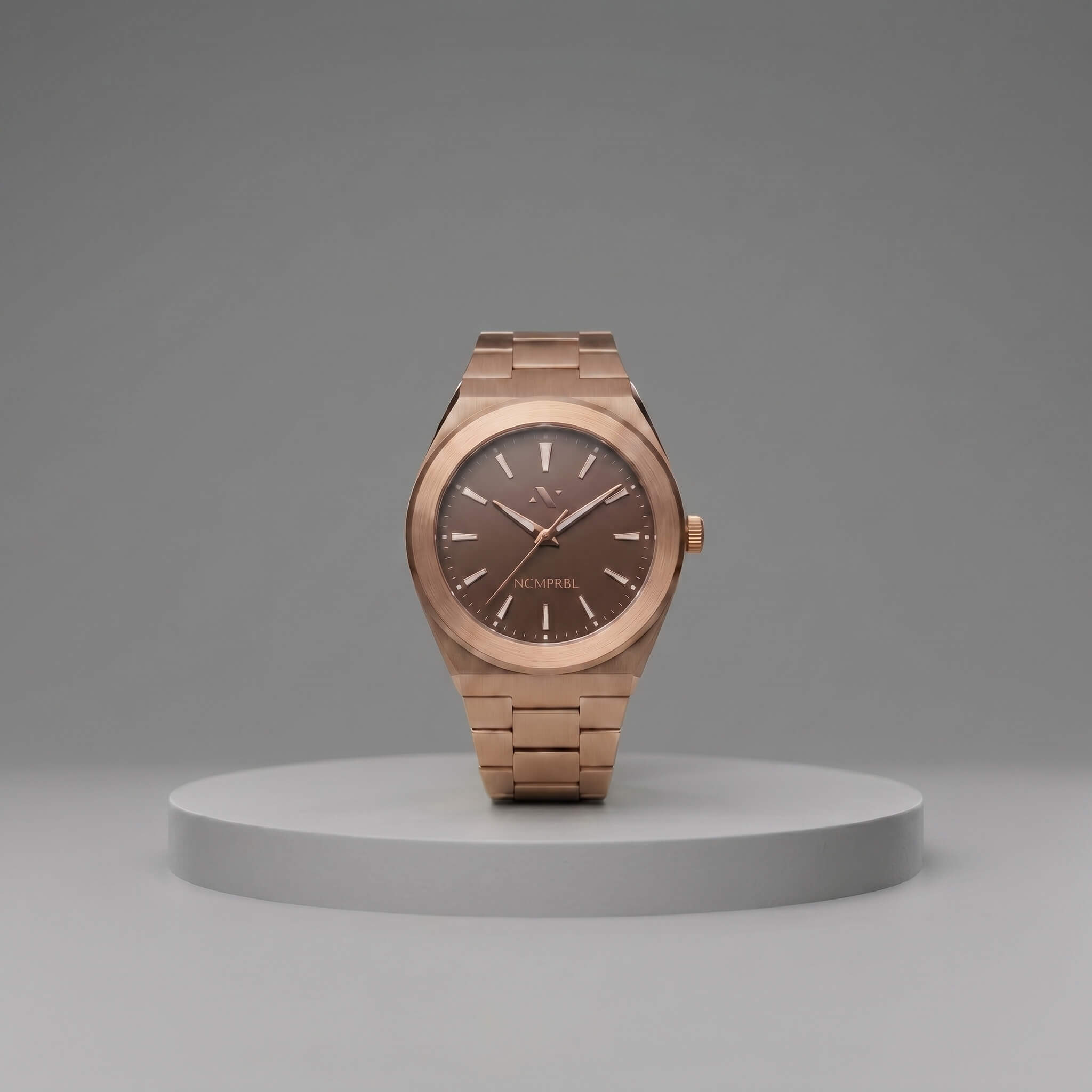 Elevate Link Mocha Swiss Quartz Watch, 42mm